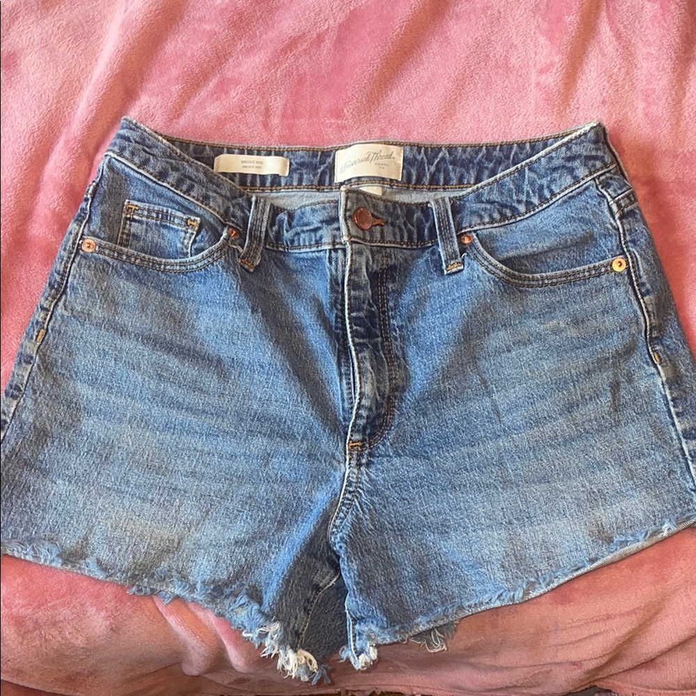 Universal Thread Blue Jean Shorts Distressed Cut-Off